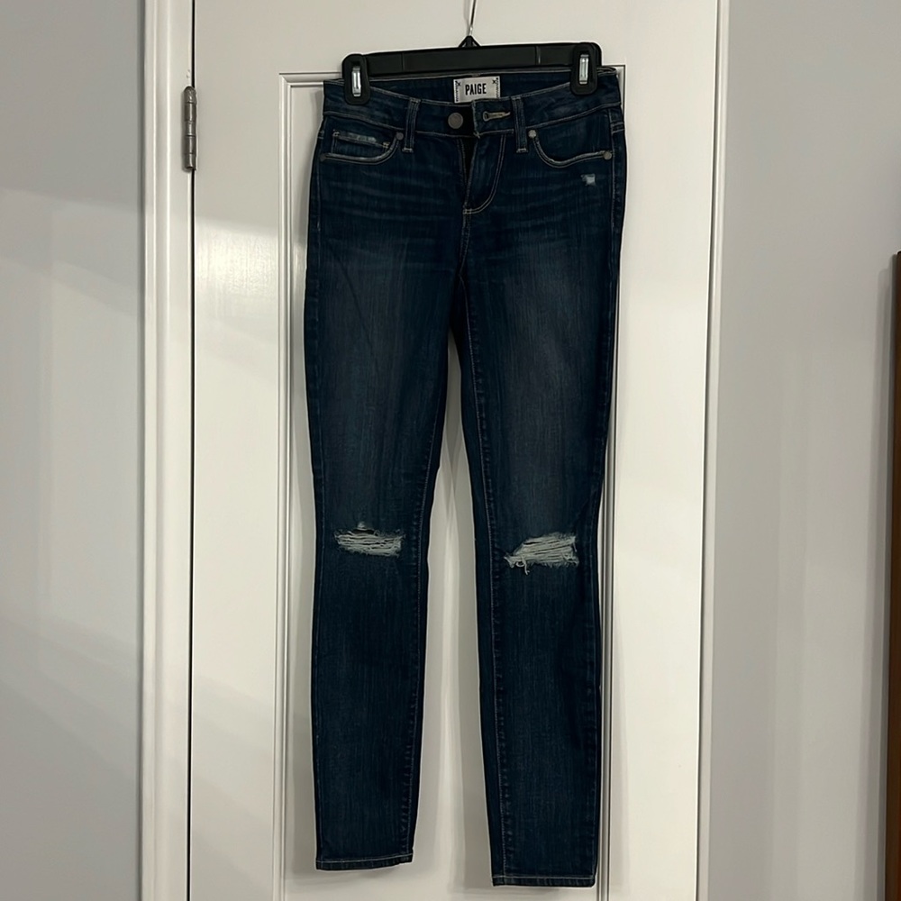 Paige verdugo ankle denim skinny jeans size 24